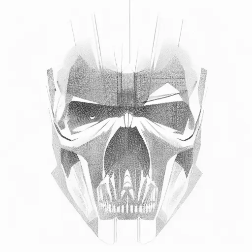 Linear silhouette of the fighter the undertaker tattoo design idea