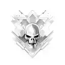 Linear silhouette of the fighter the undertaker tattoo design idea