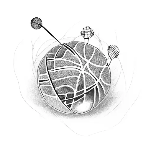 badminton basketball billiard  tattoo design idea