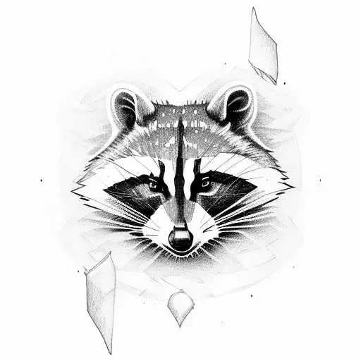 racoon flash cartoon tattoo design idea