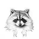 racoon flash tattoo design idea