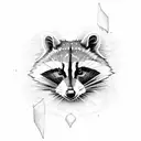 racoon flash cartoon tattoo design idea