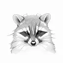 racoon flash cartoon tattoo design idea