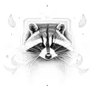 racoon flash cartoon tattoo design idea