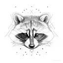 racoon flash cartoon tattoo design idea
