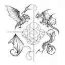 harry potter dragons books tattoo design idea