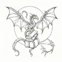 harry potter dragons books tattoo design idea