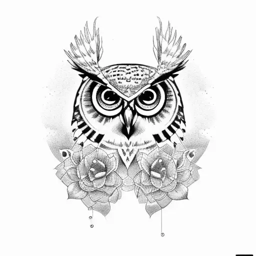  Sewing machine with owl tattoo design idea