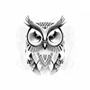  Sewing machine with owl tattoo design idea