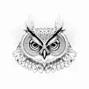  Sewing machine with owl tattoo design idea