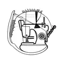  Sewing machine tattoo design idea
