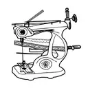  Sewing machine tattoo design idea