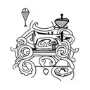  Sewing machine tattoo design idea