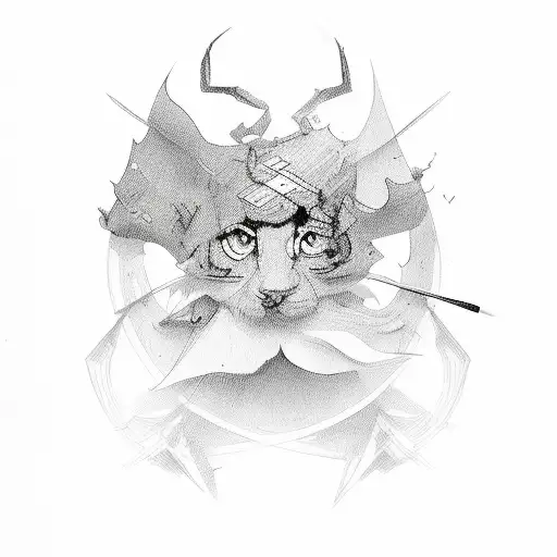 S and A with paint brush strokes  tattoo design idea