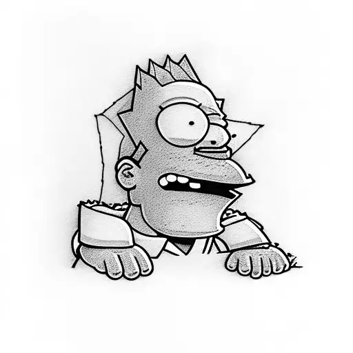 Bart Simpson tattoo design idea