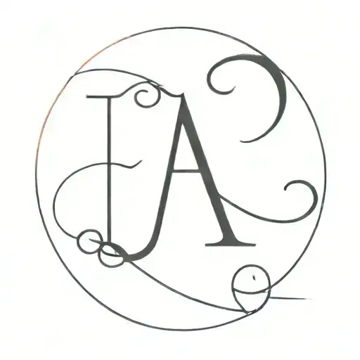 letter A with 3 hearts  tattoo design idea