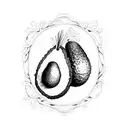 avocado  tattoo design idea