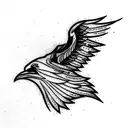 Odins ravens  tattoo design idea