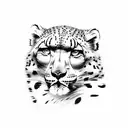 snow leopard  tattoo design idea