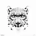 snow leopard  tattoo design idea