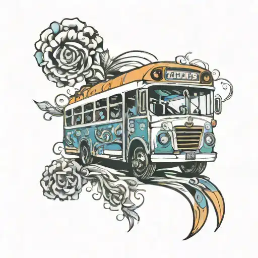 bus tattoo design idea