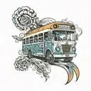 bus tattoo design idea