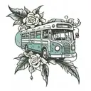 bus tattoo design idea