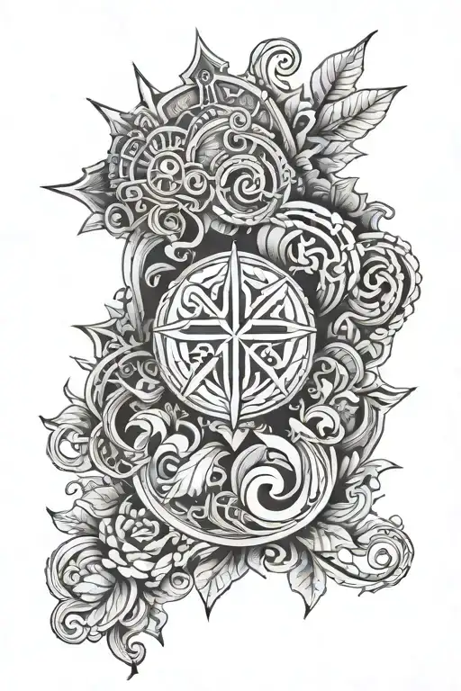 Lithuanian baltic pagan tattoo design idea