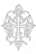 Orthodox Christian Cross, Lithuanian coat of arms, Patriotic tattoo design idea