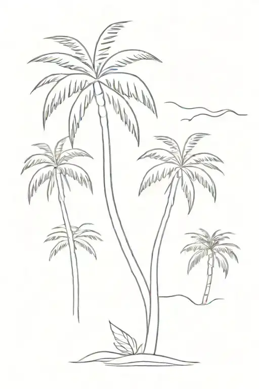 palm tree therapy incorporated tattoo design idea