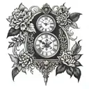 Tempus neminem manet clock   tattoo design idea