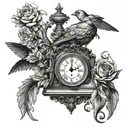 Tempus neminem manet clock   tattoo design idea