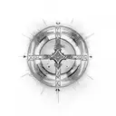 Cristian cross with Roman numerals  tattoo design idea