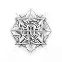 Cristian cross with Roman numerals  tattoo design idea