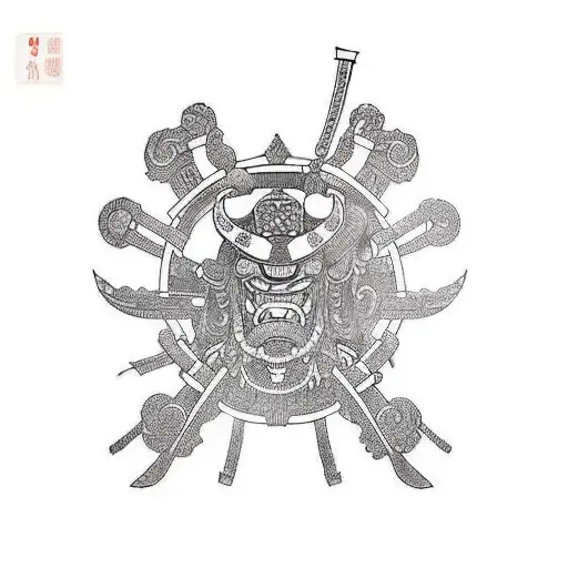 Samurai 0011 G Stock Vector by ©balashovmihail38.gmail.com 280957122