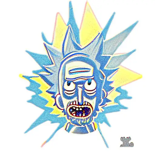 rick and morty Renaissance statue tattoo design idea
