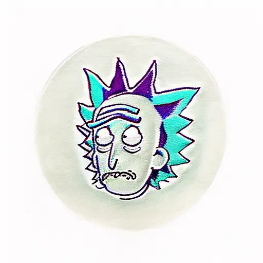 rick and morty in Renaissance tattoo design idea