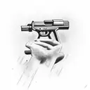 a gun "Glock" from CS:GO tattoo design idea