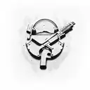 a gun "Glock" from CS:GO tattoo design idea