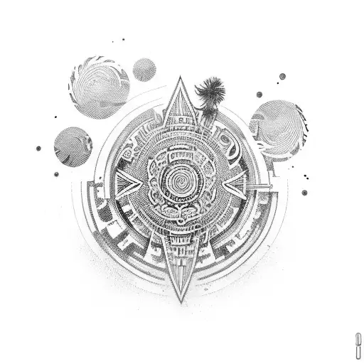 DJ turntables with Polynesian tribal designs tattoo design idea