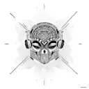 DJ turntables with Polynesian tribal designs tattoo design idea