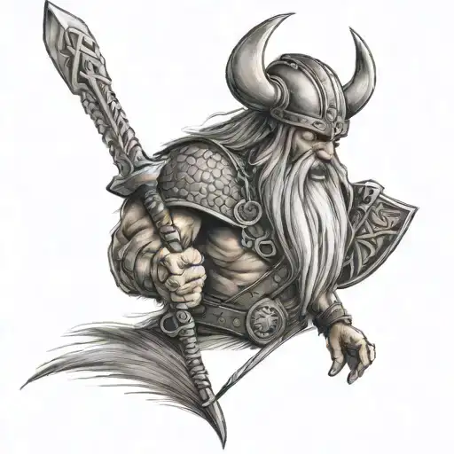 anger before tears viking tattoo design idea