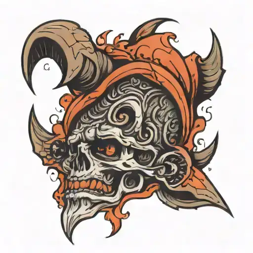 anger in place crying tattoo design idea