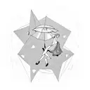 dancing in the rain tattoo design idea