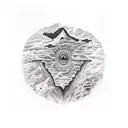 edge of cliff tattoo design idea