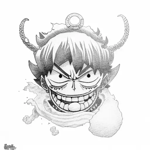 luffy vs kaido tattoo design idea