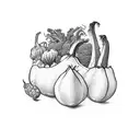 vegetables  tattoo design idea