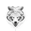 Bear , Wolf,  eagle, Pe;arol tattoo design idea