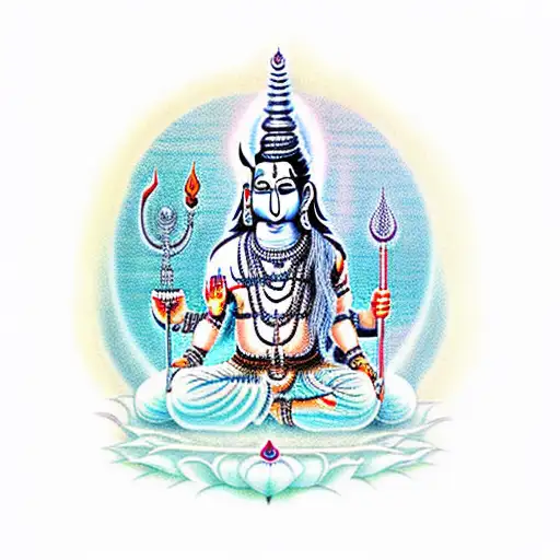 Lord shiva with lord ganesha in a powerful and prosperous vibe tattoo design idea