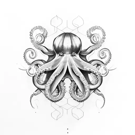 octopus drinks wine tattoo  tattoo design idea